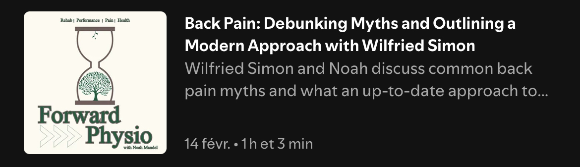 Podcast Low back pain the.spine.physio